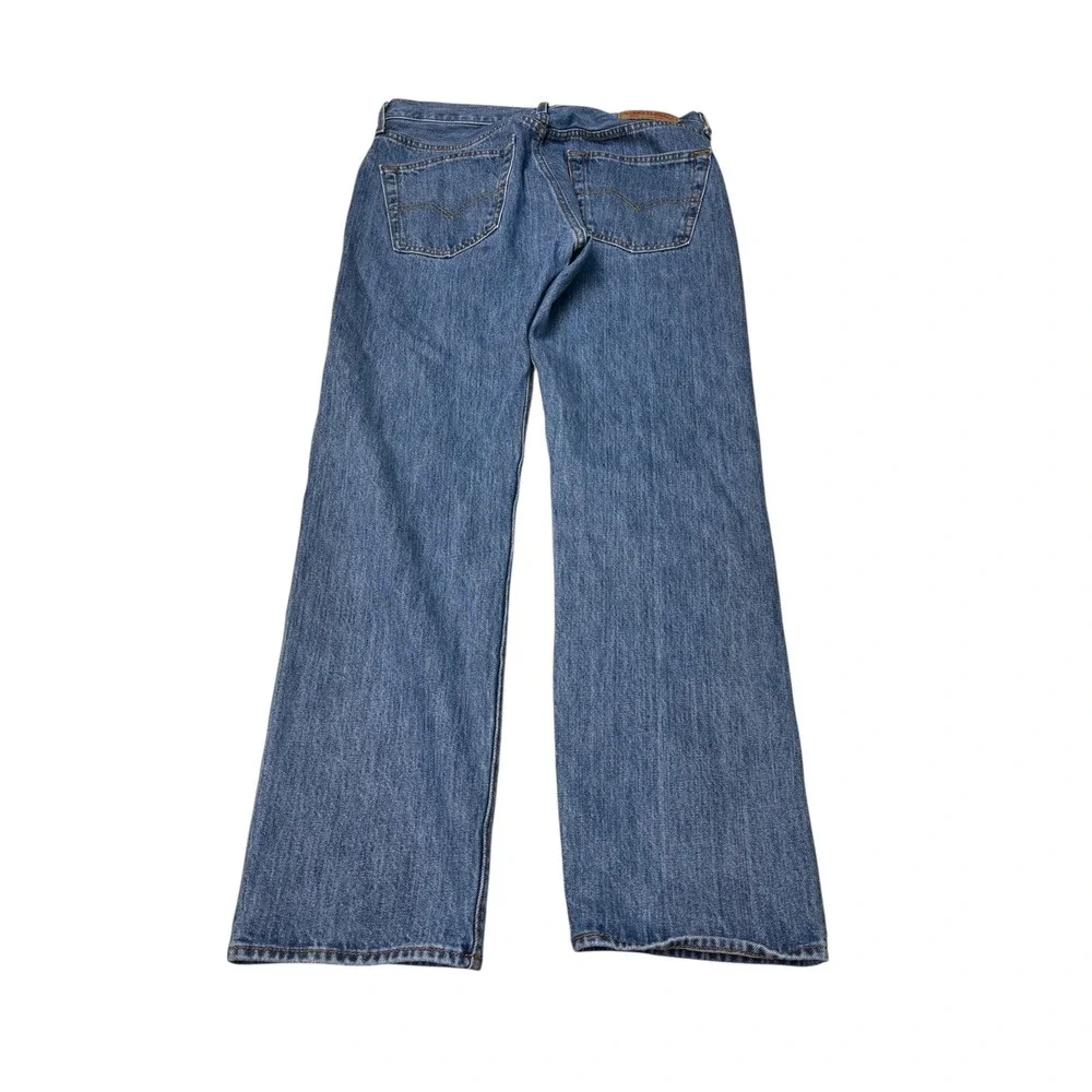 Levis 501 Original Fit Jeans Mens 33x30 Blue Medium Wash Straight Leg Button Fly